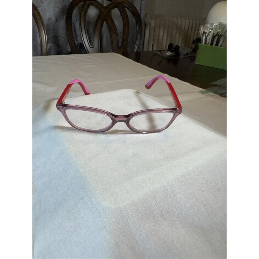 Ray-Ban JR RB1586 3777 Pink Crystal Ruby Red Eyeglasses‎ Frame 47-16-130 11174